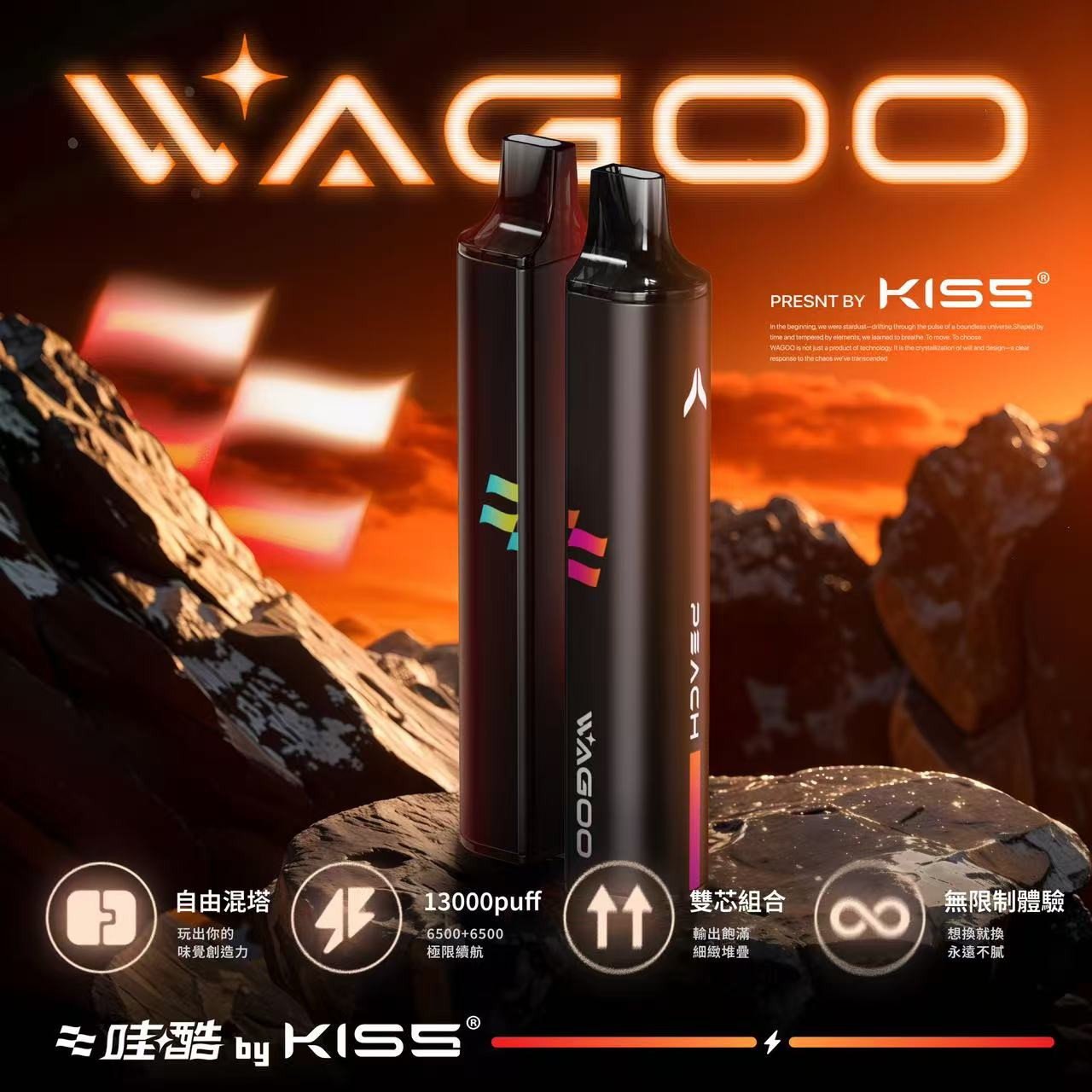 <pre>
<strong>WAGOO x KISS 6500口
拋棄式/一次性</strong></pre>